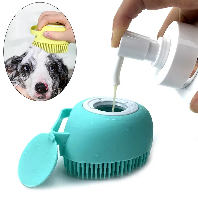 Pet soft bath glove brush. Soft Safety Silicone