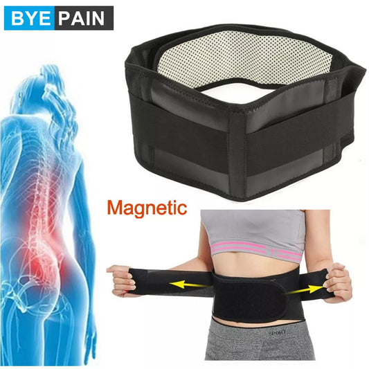 Self-heating Magnetic Therapy Waist Support. Back and Waist Support Brace Double Banded Adjustable belt.