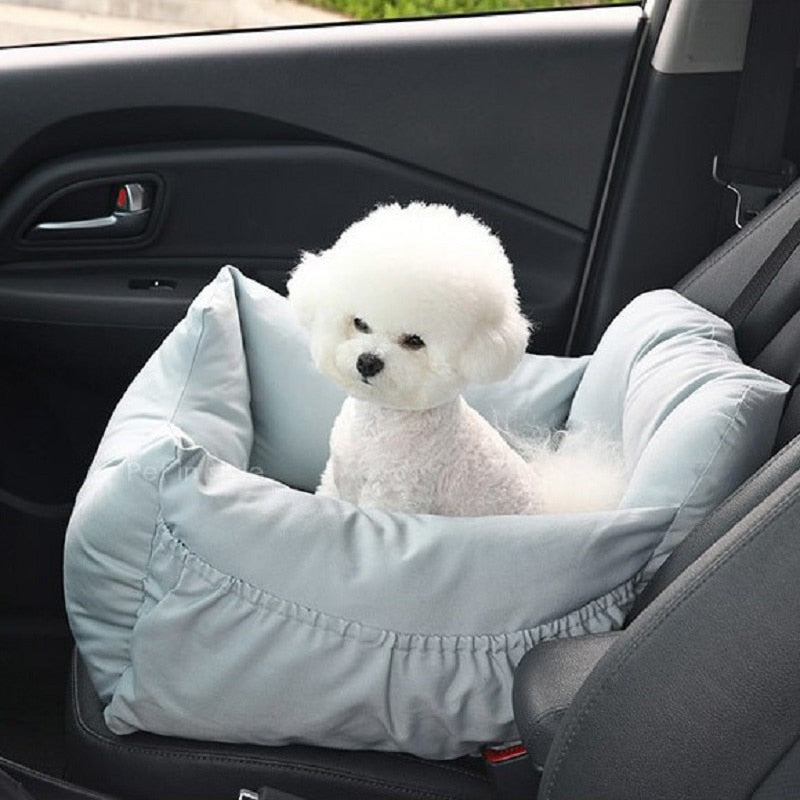 FurPort comfortable Pet Car Seat with cushion and adjustable straps