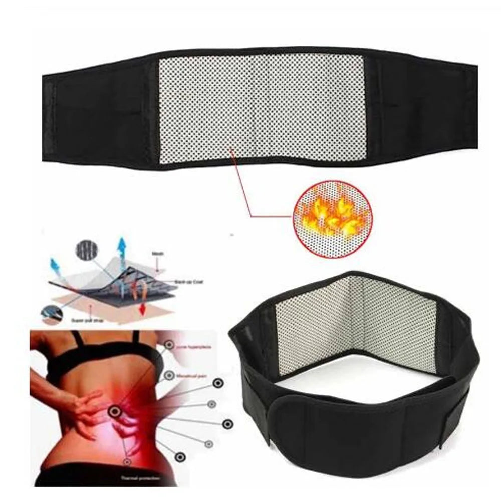 Self-heating Magnetic Therapy Waist Support. Back and Waist Support Brace Double Banded Adjustable belt.