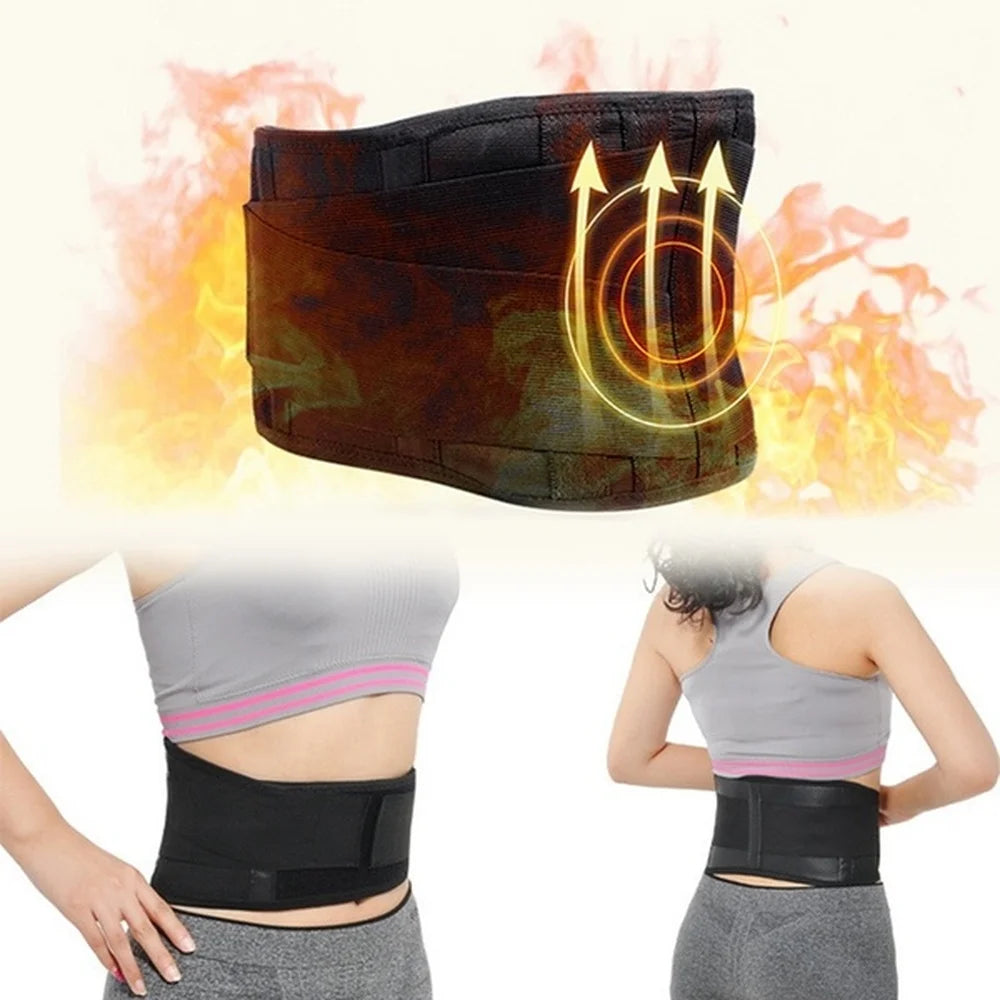 Self-heating Magnetic Therapy Waist Support. Back and Waist Support Brace Double Banded Adjustable belt.